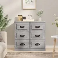 Credenza Grigio Sonoma 70x35,5x67,5 cm in Legno Multistratocod mxl 103223