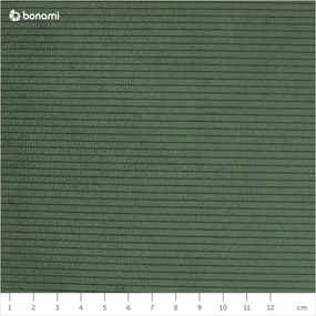 Divano letto in velluto a coste verde, angolo sinistro Moghan - Micadoni Home