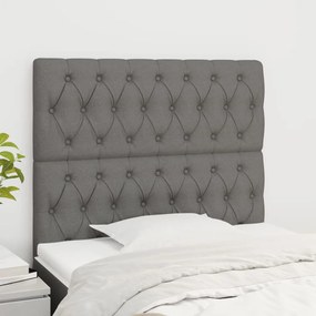 Testiere 2 Pz Grigio Scuro 100x7x78/88 Cm İn Tessuto /