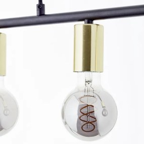 Brilliant - Lampadario a sospensione con cavo KERRY 5xE27/40W/230V nero/ottone