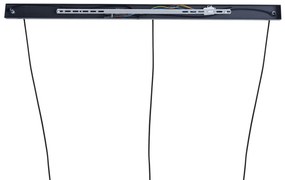 Lampada a Sospensione di Design Nera Rettangolare a 3 Luci - Indu