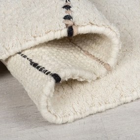 Tappeto in lana color crema tessuto a mano 160x230 cm Dottie Linear - Flair Rugs