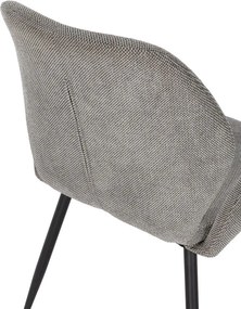 Set di sedie da pranzo grigia in imbottito 2 pz Ansu – Marckeric