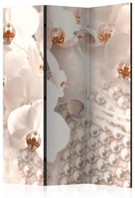 Paravento design Tesori di eleganza - fiori con illusione 3D