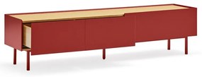 Mobile TV rosso scuro effetto rovere 180x45 cm Arista - Teulat