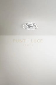 Plafoniera in alluminio colore grigio metalizzato spira led 63w 300...