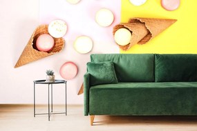 Carta da parati autoadesiva – Macarons nel cono