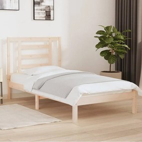 Giroletto Senza Materasso 90x200 Cm İn Legno Massello Di Pino /
