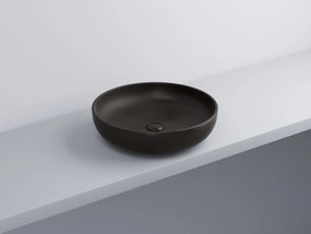 Cielo Shui Lavabo 45 cm tondo da appoggio senza troppo pieno in ceramica lavagna