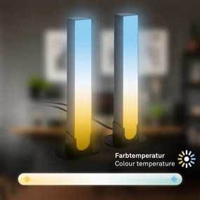 Brilo - SET 2x LED RGBIC Lampada da tavolo dimmerabile LED/12W/230V 3000-6500K Wi-Fi Tuya