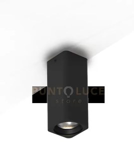 Urban-n lampada da soffitto quadrata in metallo nero attacco gu10 i...