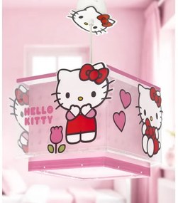 Dalber 73262 - Lampadario per bambini HELLO KITTY 1xE27/15W/230V rosa