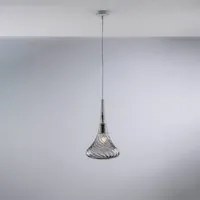 Lampadario Contemporaneo Nemesi Grigio Fum 1 Luce E27