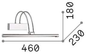 Applique Contemporanea Bow Metallo Ottone Led 4,5W Luce Calda