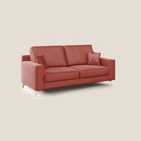 Michael divano moderno in morbido velluto impermeabile T01 salmone 206 cm