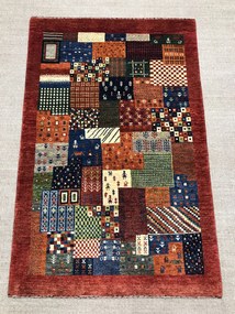 Loribaft Tappeto persiano 100x150 Verde (Iran) Annodato A Mano
