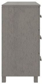 Credenza hamar grigio chiaro 90x40x80 cm legno massello di pino