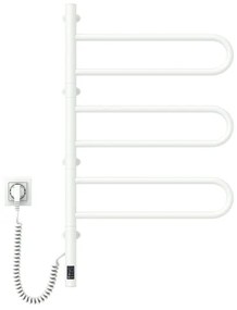 Portasciugamani rotante elettrico con termostato FOUETTE 185W/230V 81,8 cm IP44 bianco