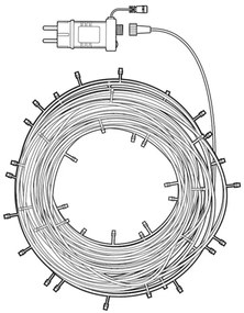 Nedis WIFILX01C168 - Catena natalizia LED RGB 168xLED/8 funzioni 23m IP44 Wi-Fi Tuya