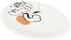 Piatto da portata in ceramica , 38 x 27,5 cm Face to Grey - VDE Tivoli 1996