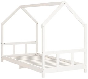 Giroletto per bambini bianco 90x200cm in legno massello di pino