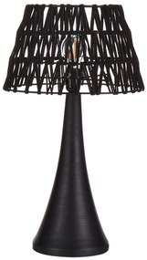 Lampada da tavolo legno di mango nero 47 cm PELLEJAS Beliani
