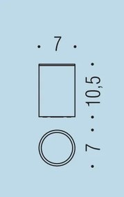 Colombo Design Plus W49410nm bicchiere portaspazzolini da appoggio Nero Opaco