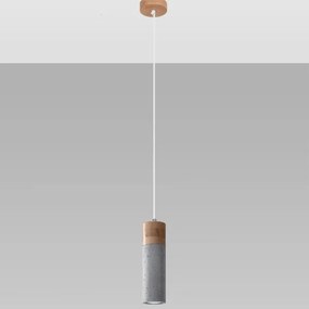 Sollux SL.0965 - Lampadario a sospensione con filo ZANE 1xGU10/40W/230V calcestruzzo/legno