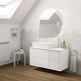 Mobile sottolavabo e lavabo Bellagio bianco opaco L 105 x H 48 x P 46 cm 1 vasca