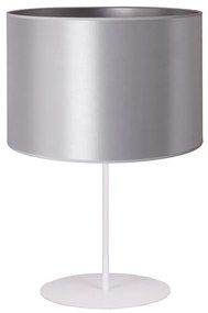 Duolla - Lampada da tavolo CANNES 1xE14/15W/230V diametro 20 cm argento/bianco