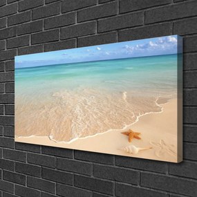 Quadro su tela Paesaggio della spiaggia delle stelle marine 100x50 cm