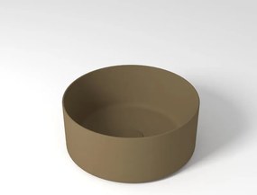 Lavabo da appoggio OLYMPIA CERAMICA Open tondo in ceramica marrone piletta non inclusa