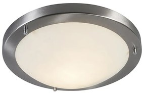 Plafoniera intelligente in acciaio 31 cm incl. WiFi A60 IP44 - Yuma