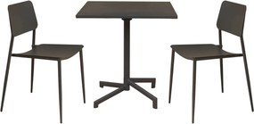 OPERA - set tavolo in metallo cm 70 x 70 x 73 h con 2 sedie Viper