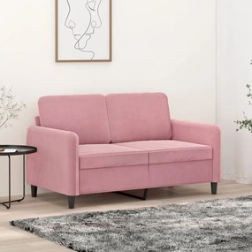 Divano A 2 Posti Rosa 120 Cm İn Velluto /