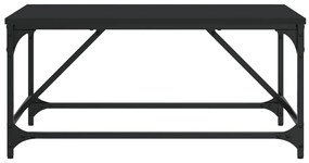 Tavolino da salotto nero 75x50x35 cm in legno multistrato