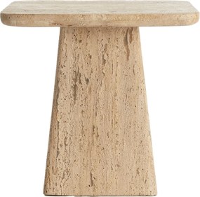 Tavolino con piano in pietra 45x45 cm Kepami - Light &amp; Living