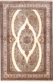 Cashmere Silk Tappeto 120x190 Beige (Indian) Annodato A Mano