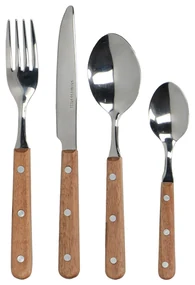 Set 16 posate manico in legno Mikasa