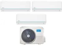 Climatizzatore Condizionatore Midea Trial Split Inverter serie EVOLUTION 9+12+18 con M4OE-28HFN8-Q R-32 Wi-Fi Optional 9000+12000+18000