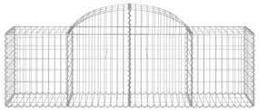 Cesti Gabbioni ad Arco 13 pz 200x50x60/80 cm Ferro Zincato