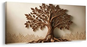 Quadro su tela – Albero della vita in tonalità naturali