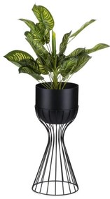 Vaso da fiori in metallo LOFT 46x20 cm nero
