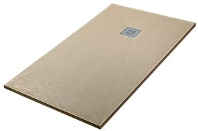 Piatto doccia filo pavimento Karen 80x150 in resina pietra tortora