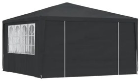 Gazebo Professionale con Pareti 4x4 m Antracite 90 g/m²