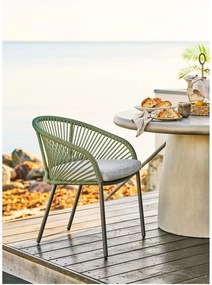 Sedia da esterno verde in metallo/in imbottito Novella – House Nordic