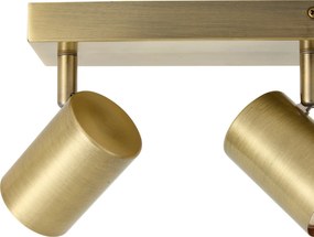 Plafoniera moderna bronzo 3 luci regolabile rettangolare - Jeana