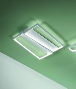 Plafoniera led square bianco pl.square-pc-b.co