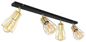 Faretto TUBE 4xE27/15W/230V oro/nero