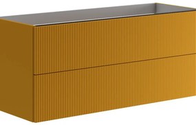 Mobile da bagno sotto lavabo Opera beige laccato opaco L 119.5 x H 50 x P 45.5 cm 2 cassetti, lavabo non incluso